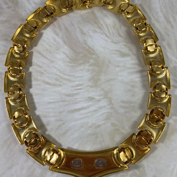 Vintage two tone metal Panther Big Cat Necklace - Picture 7 of 7